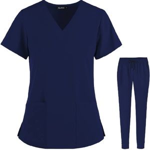 Navy Blue Scrubs Set - Large